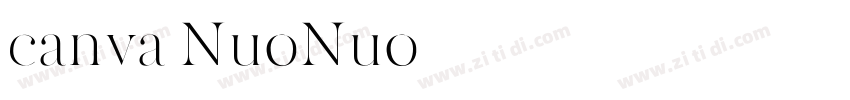 canva NuoNuo字体转换